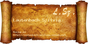 Lautenbach Szilvia névjegykártya